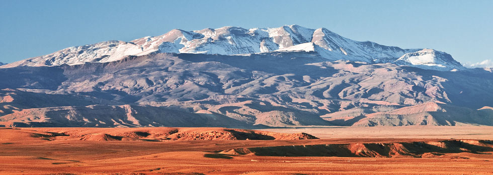 Snow-capped Atlas mountains